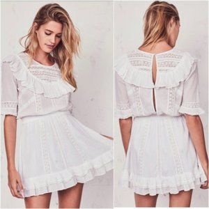 Loveshackfancy Cooper mini Ruffle dress cotton white S